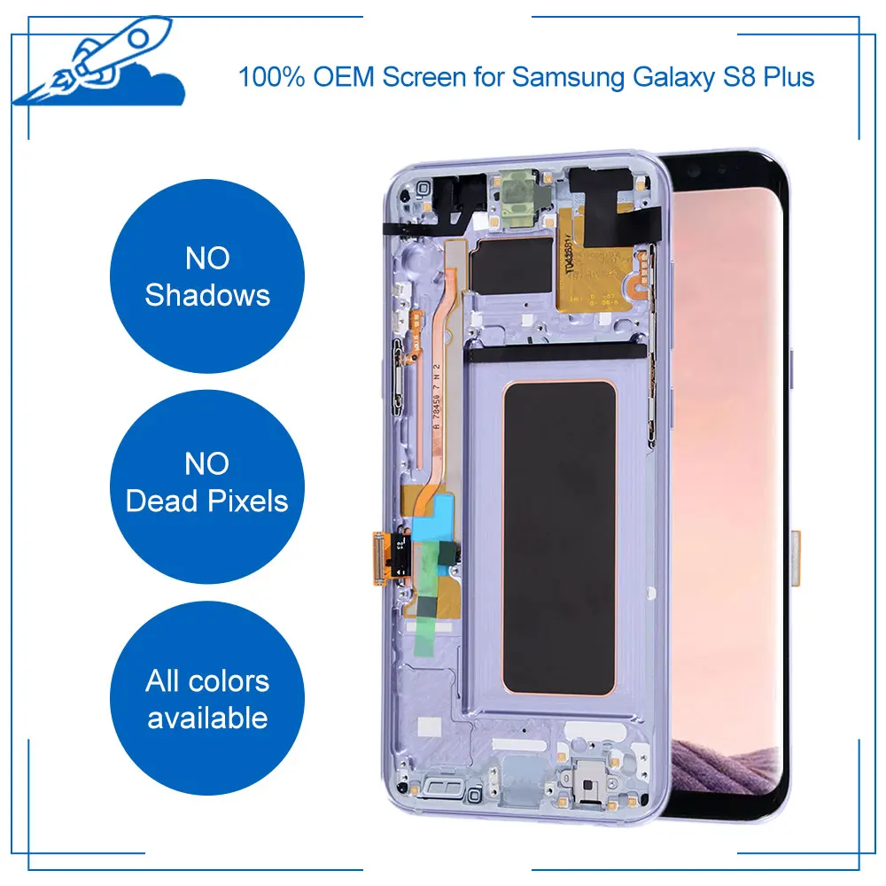 Лучший OEM ЖК дисплей для Samsung Galaxy S8 plus G9550F супер AMOLED с сенсорным экраном дигитайзер