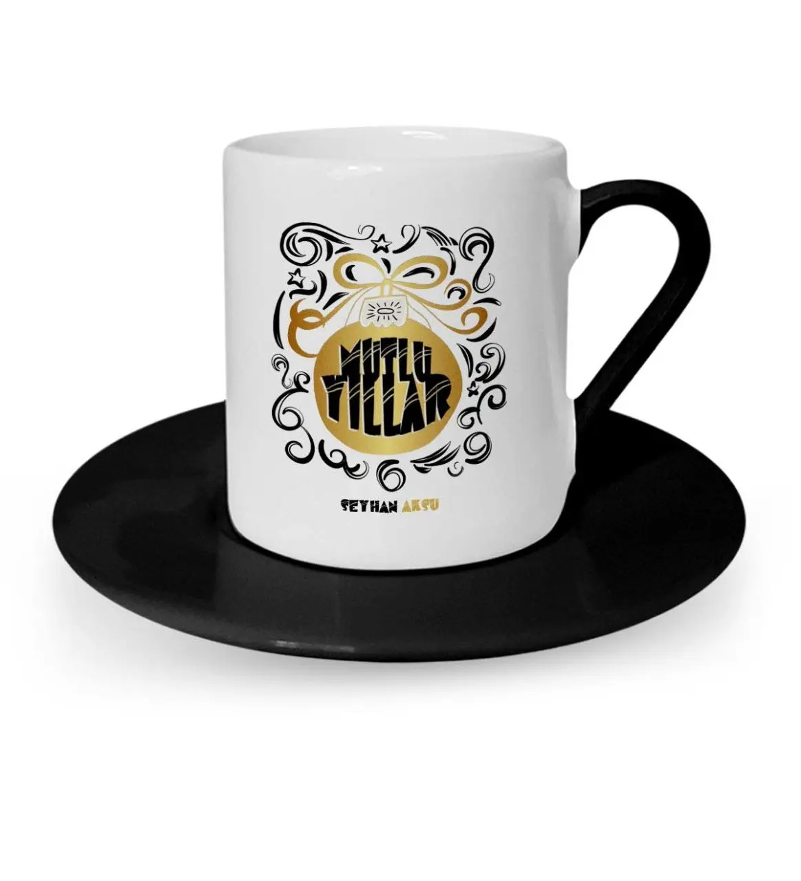 

Персонализированные с днем рождения черная чашка для кофе по-турецки-8