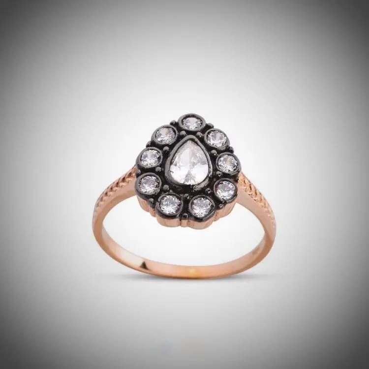 

Drop Diamond Model Silver Design Ring