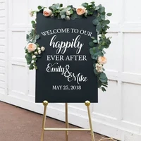 customizable wedding names welcome signage sticker template welcome board sticker a00564