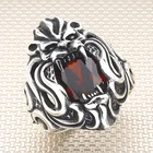 Льва серебряное кольцо с красный камень циркон Для мужчин серебряное кольцо Сделано в Турции сплошной 925 пробы серебро