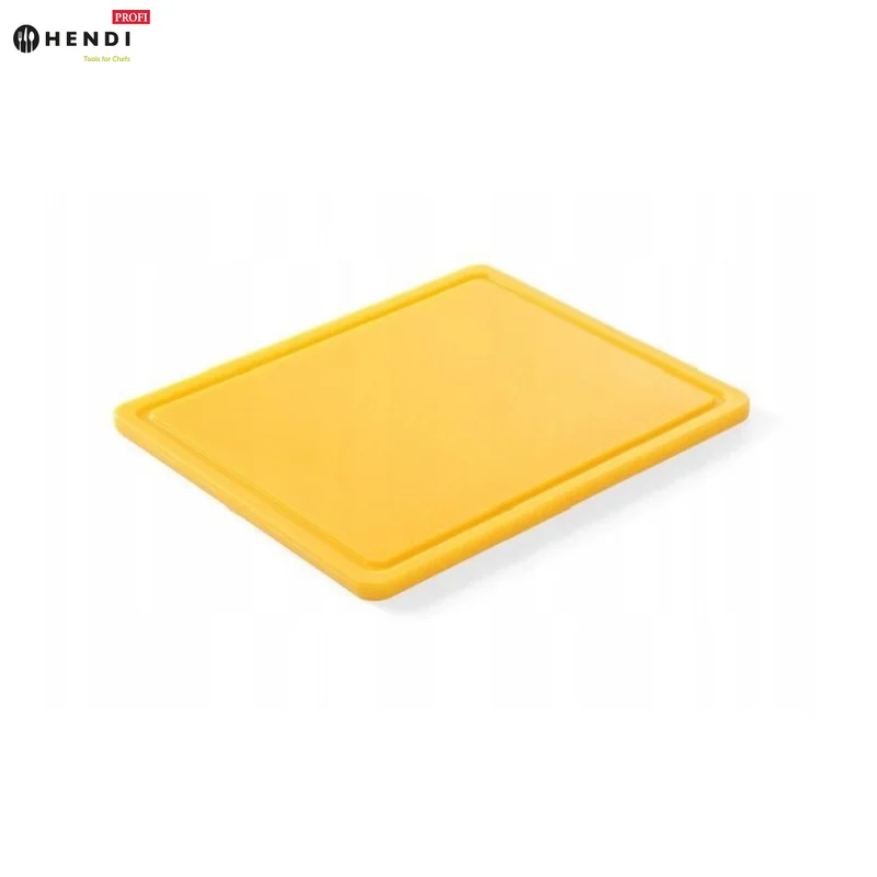 Профессиональная разделочная доска HENDI стандарт HACCP GN 1/2 265х325х12 мм жёлтая 826157 | Дом