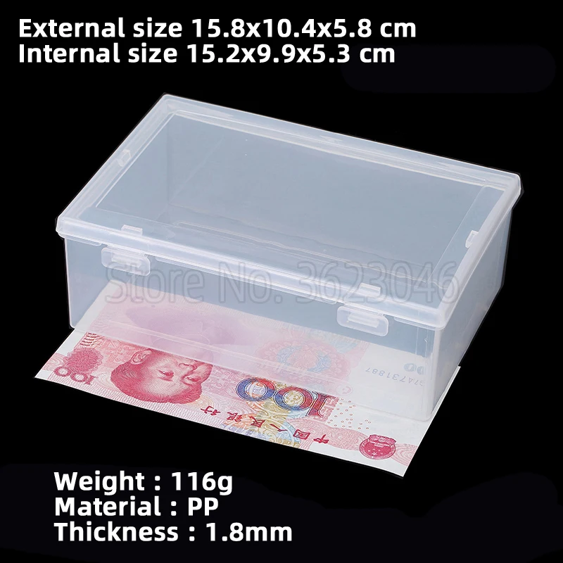 

Rectangle Big Tool Case Parts Accessory Organize Storage Screw Sample Transparent Box Z15858