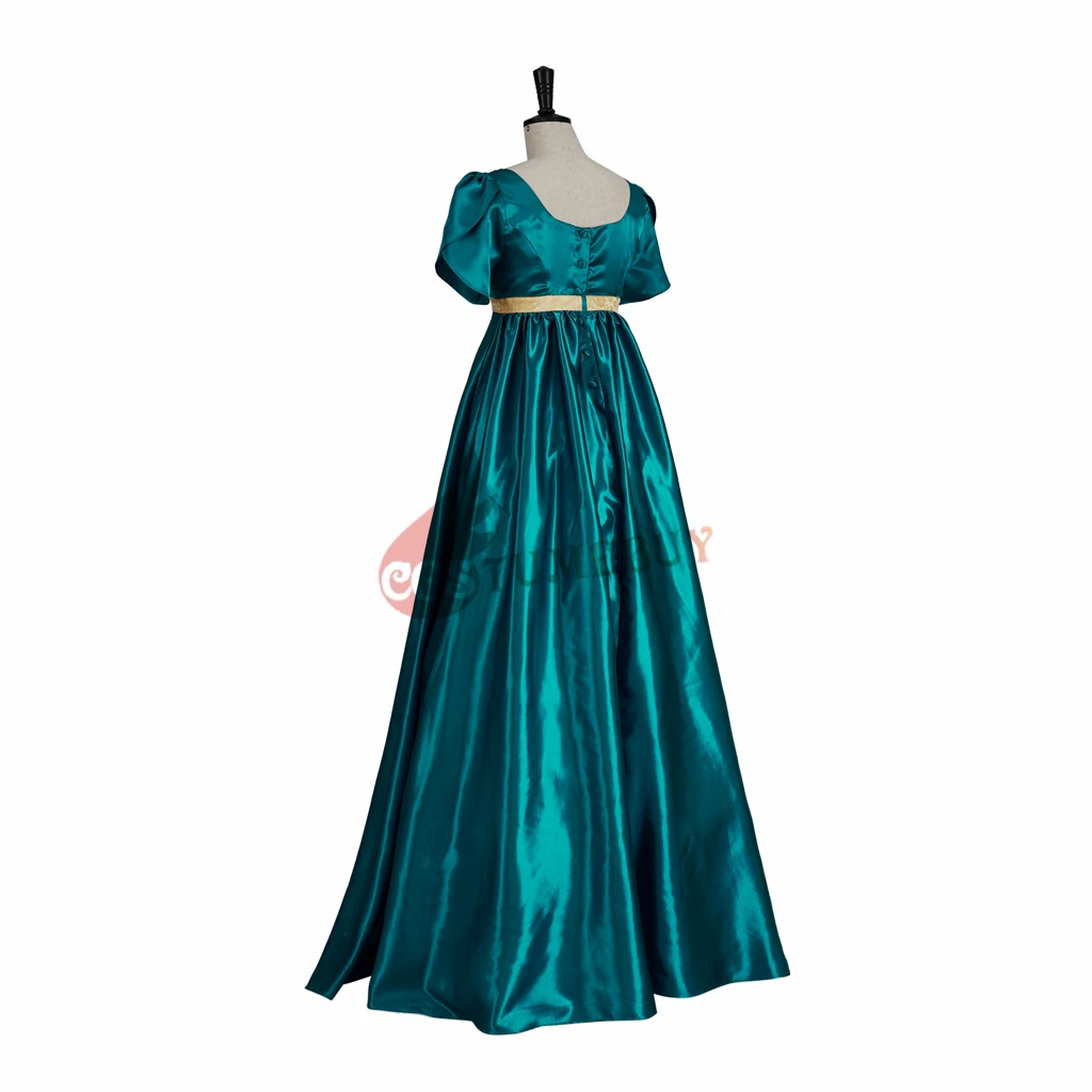 Женское атласное платье-миди зеленое платье для косплея |
