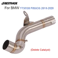 replace catalyst pipe for bmw f750gs f850gs 2018 2019 2020 motorcycle exhaust middle connect link pipe slip 51mm stainless steel