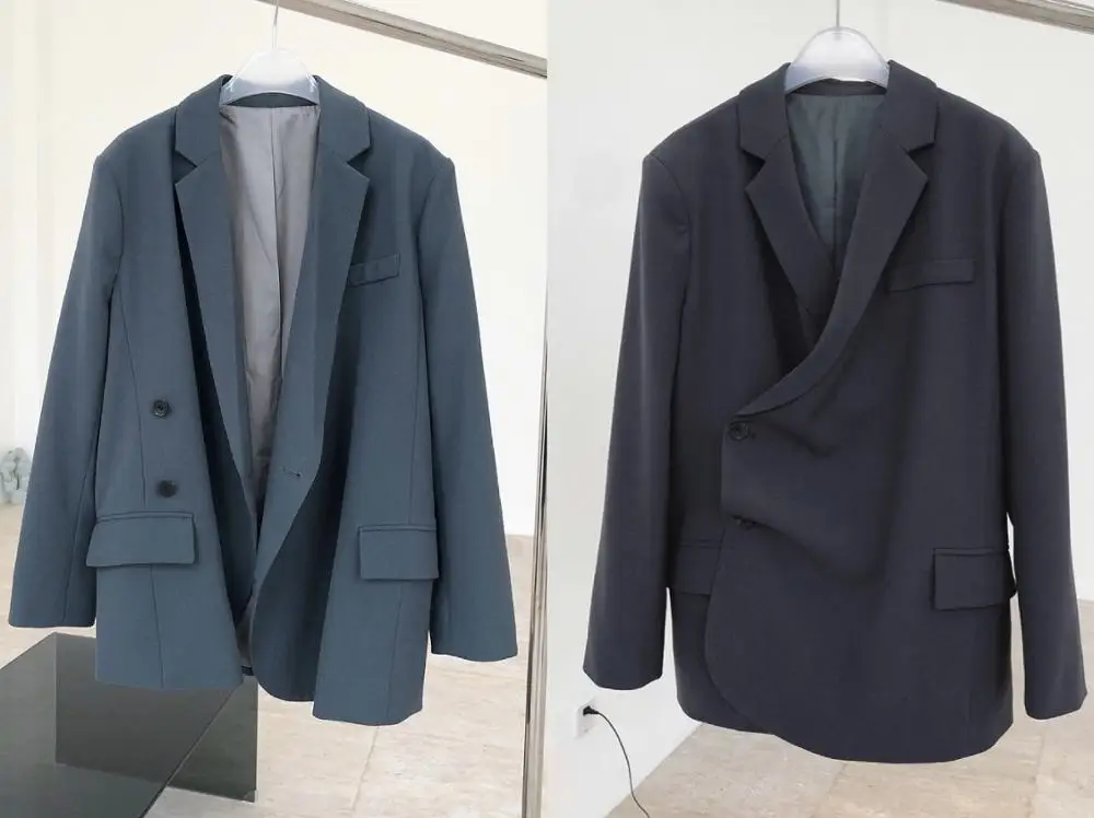 

woman long cotton costume material jacket from set