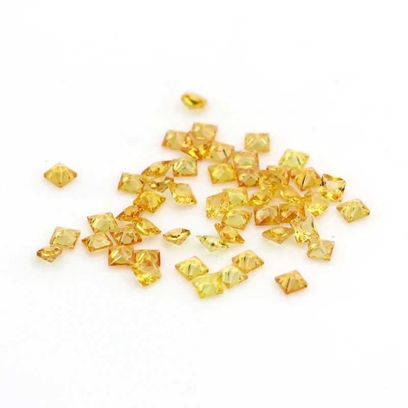 

Sri Lanka Natural Yellow Sapphire Square Cut Jewelry Nacked Stone Inlay Wholesale Manufaturer