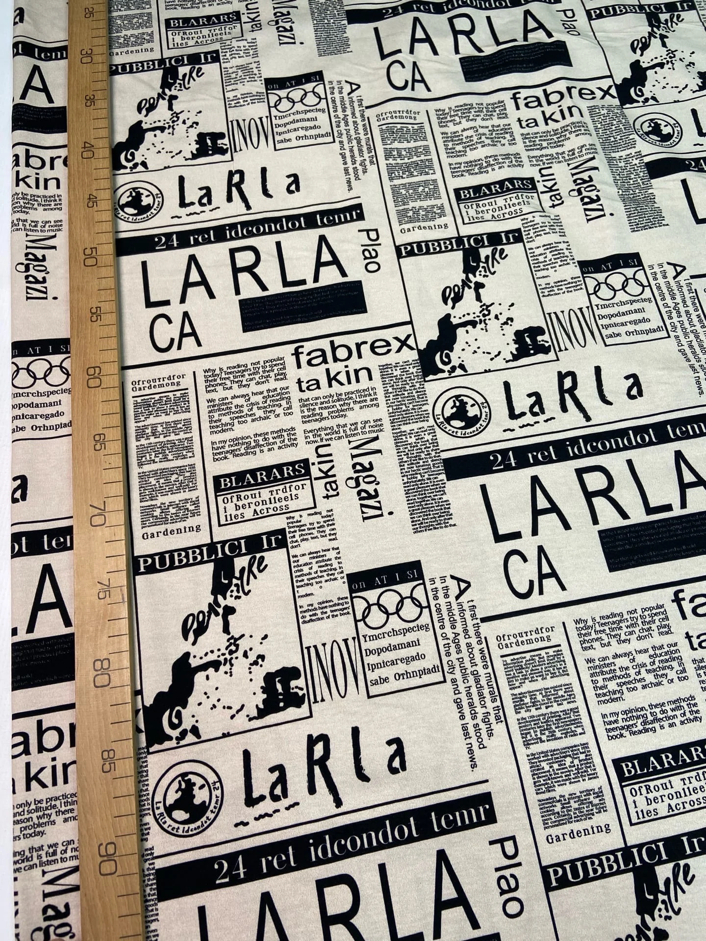 Кулирка с лайкрой РЕТРО ГАЗЕТА ширина 1 8м длина 1м качество компакт пенье |