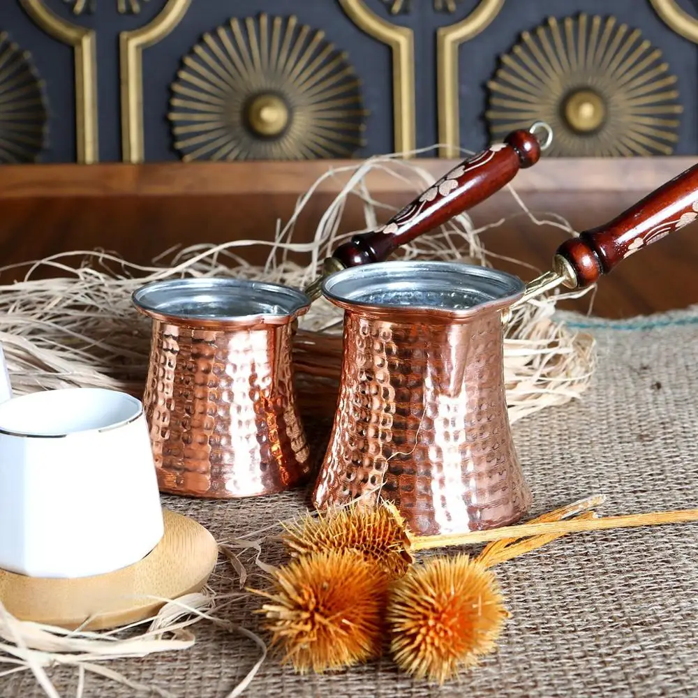 Турецкий кофейник оттоманка для арабского чая горшки эспрессо медная кофеварка