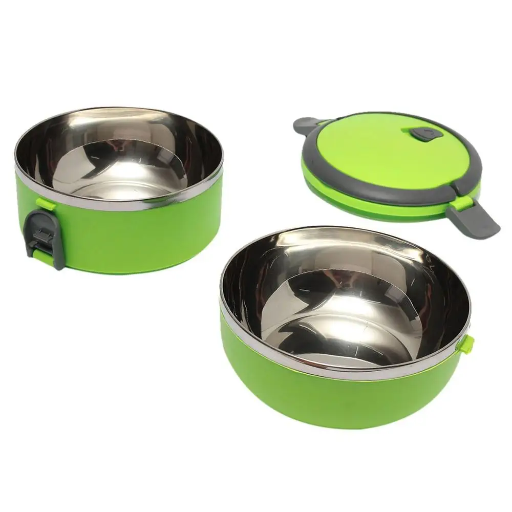 Двухъярусный термоконтейнер ланч-бокс из нержавеющей стали | Дом и сад