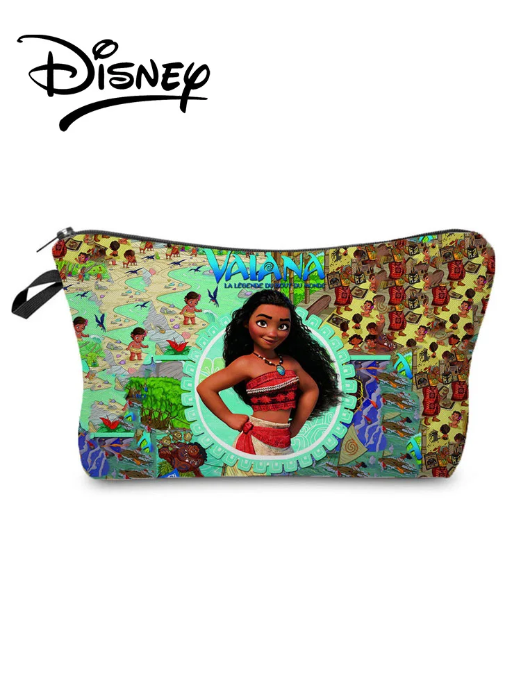 

Disney Moana Makeup Bag Organizer Bag Portable Child Candy Bag High Quality Cartoon Black Person Girl Pouch Green Cosmetic Bag