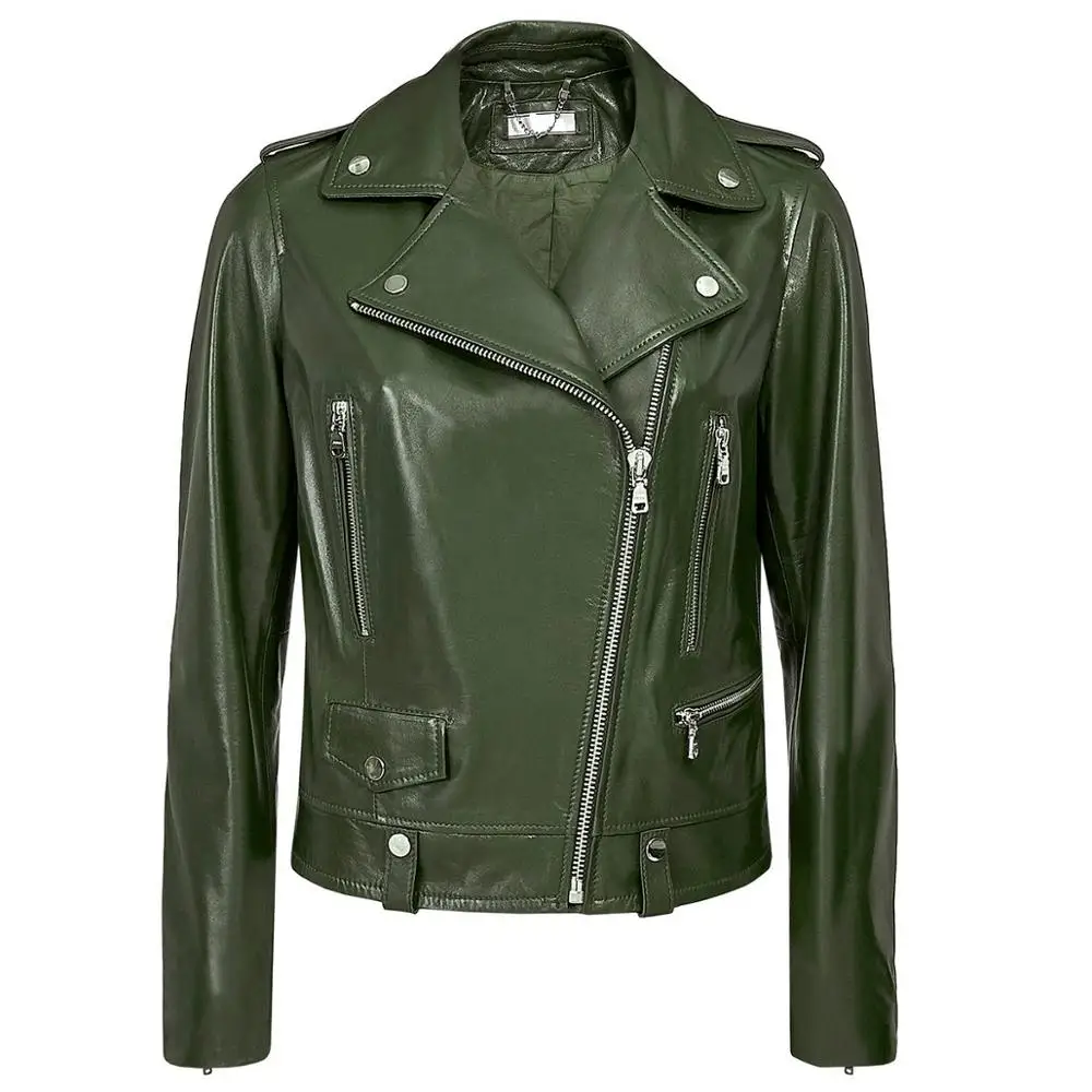 Genuine Sheep Leather Jacket for Women, Black And White Color Hooded Sport Biker Leather Jackets, Leather Goods from Turkey