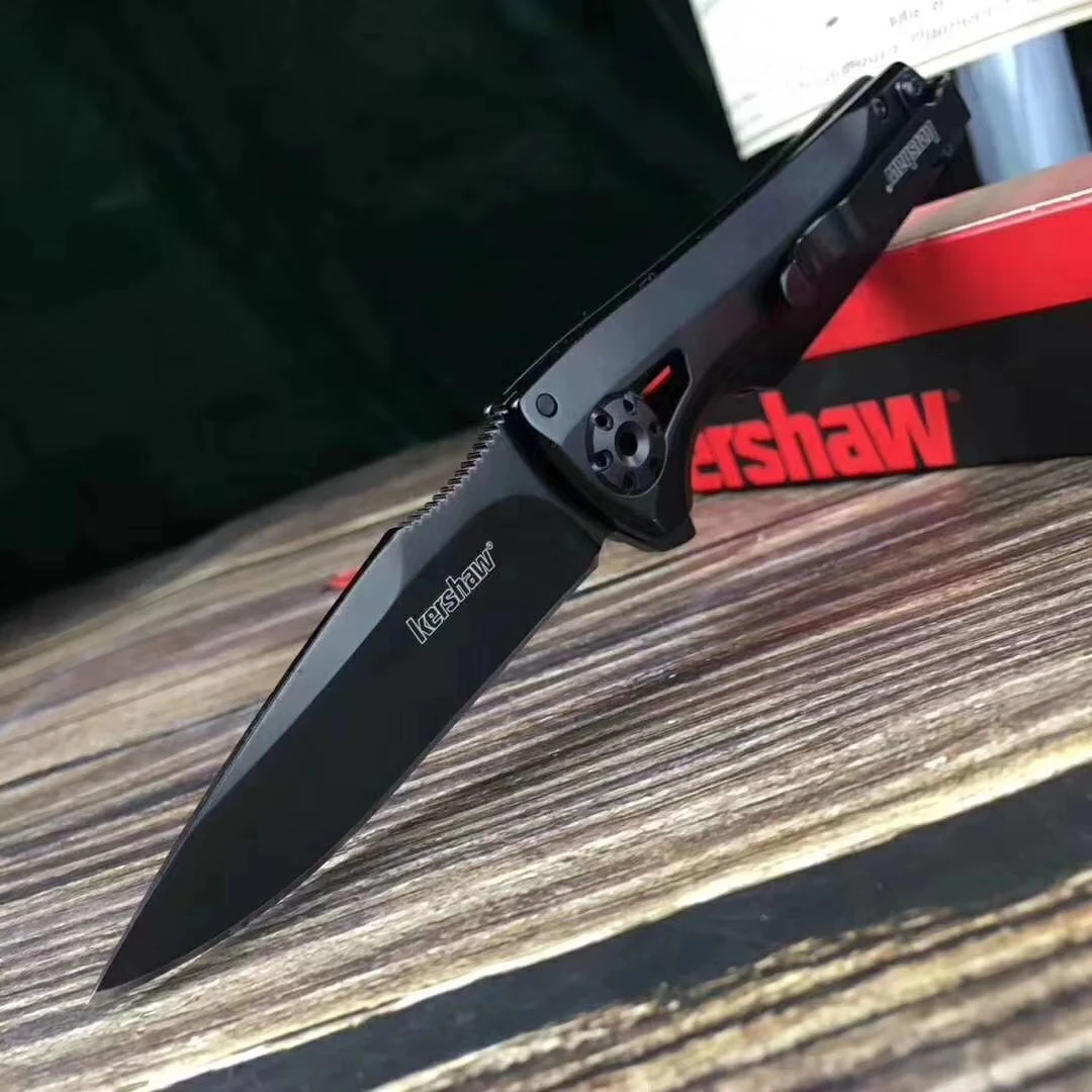 

Quality Kershaw 1988 Folding Knife Black Oxide Layer All Steel Blade & Handle Utility Hunting Camp Fruit Knives / Kitchen Tools