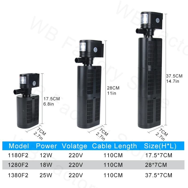 Новый стиль погружной насос водяного фильтра аквариума пруд увеличение