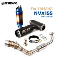 exhaust system for yamaha nvx155 2017 2020 front mid connect link pipe slip on 51mm mufflers tube removable db killer stainless