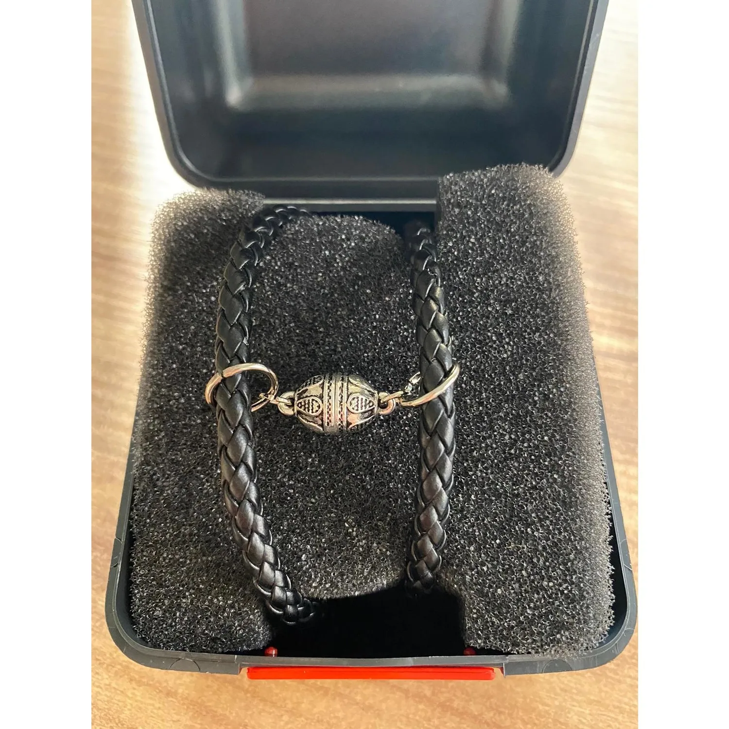 

Magnetic Lover Spouse Bracelet 2 Pieces Bracelet Special Gift Key Lock Figure Design Stylish Shapes Rope Leather Handmade Metal