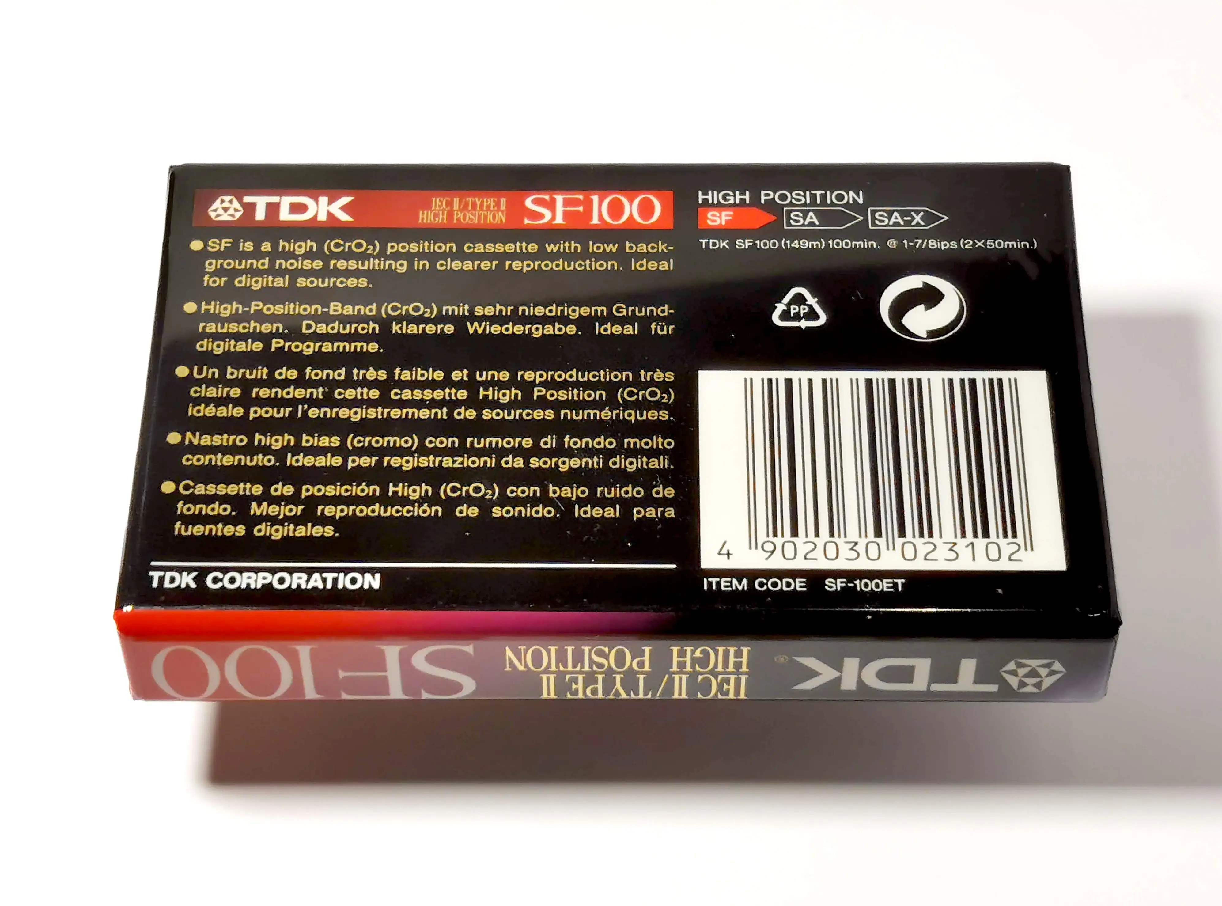 Аудиокассета TDK SF 100 | Электроника