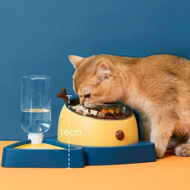 

Миска Для поилки для собак и кошек, двойная чаша, питьевая вода, для котят, товары для домашних животных