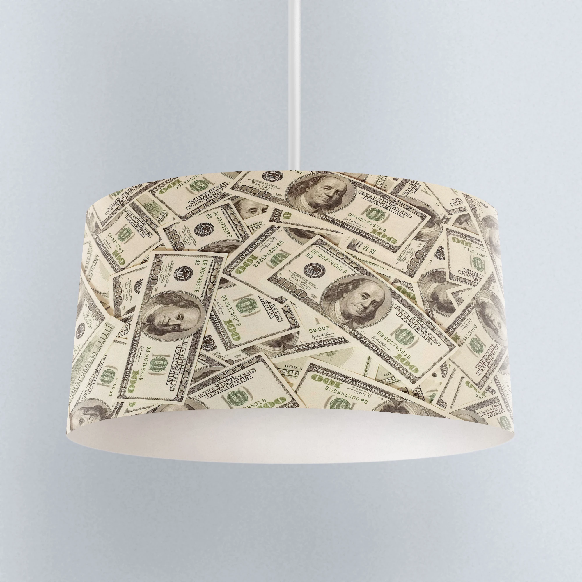 Еще Богатые Деньги Доллар дизайн цифровые печатные люстра из ткани лампы барабан