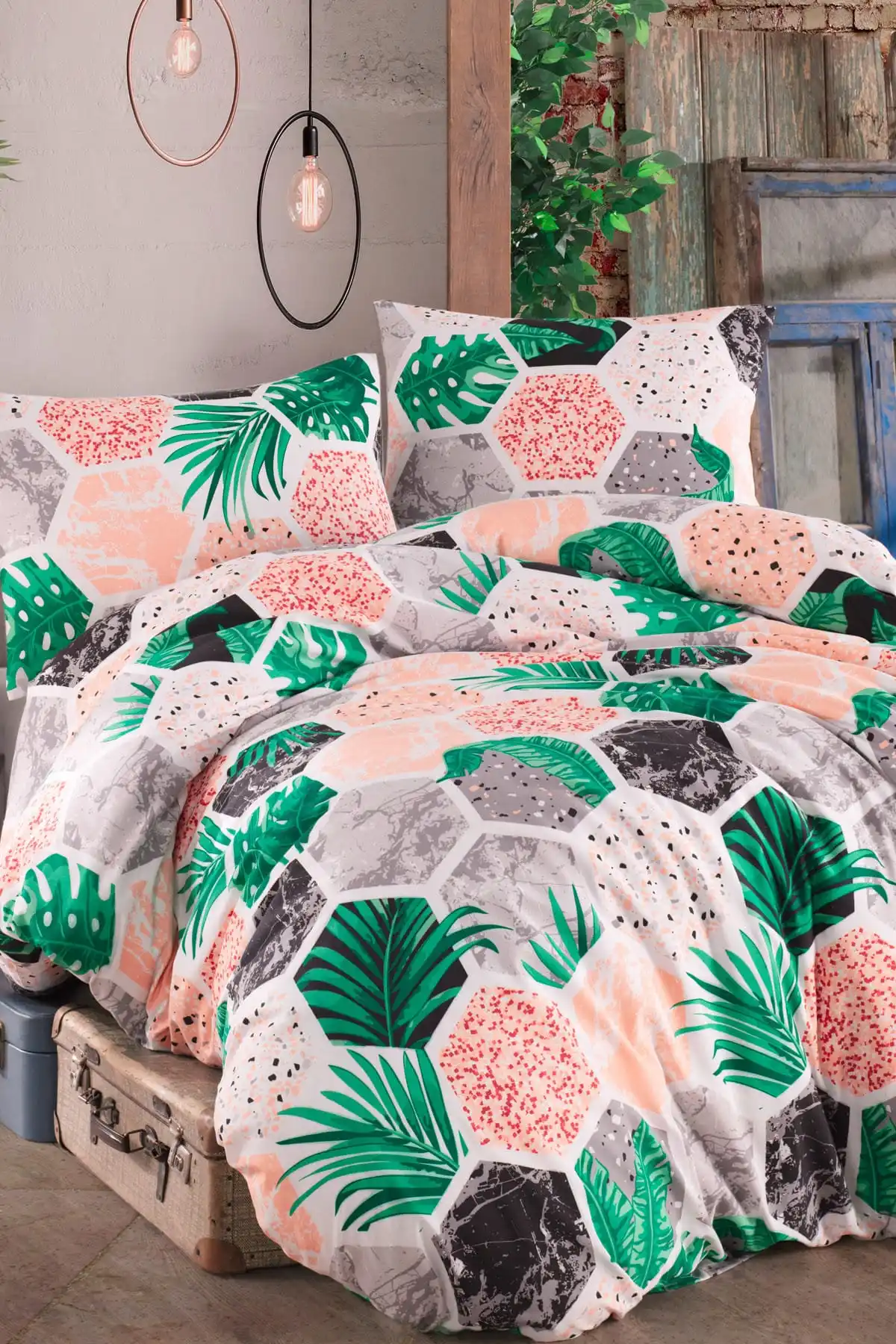 

LadyModa Гавайский двойной комплект пододеяльников 200x220 см