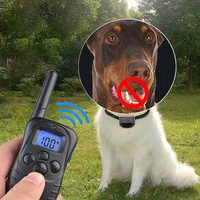 300m remote dog training collar lcd electric dog collars for training with shock vibration beep modes dog trainer pet product