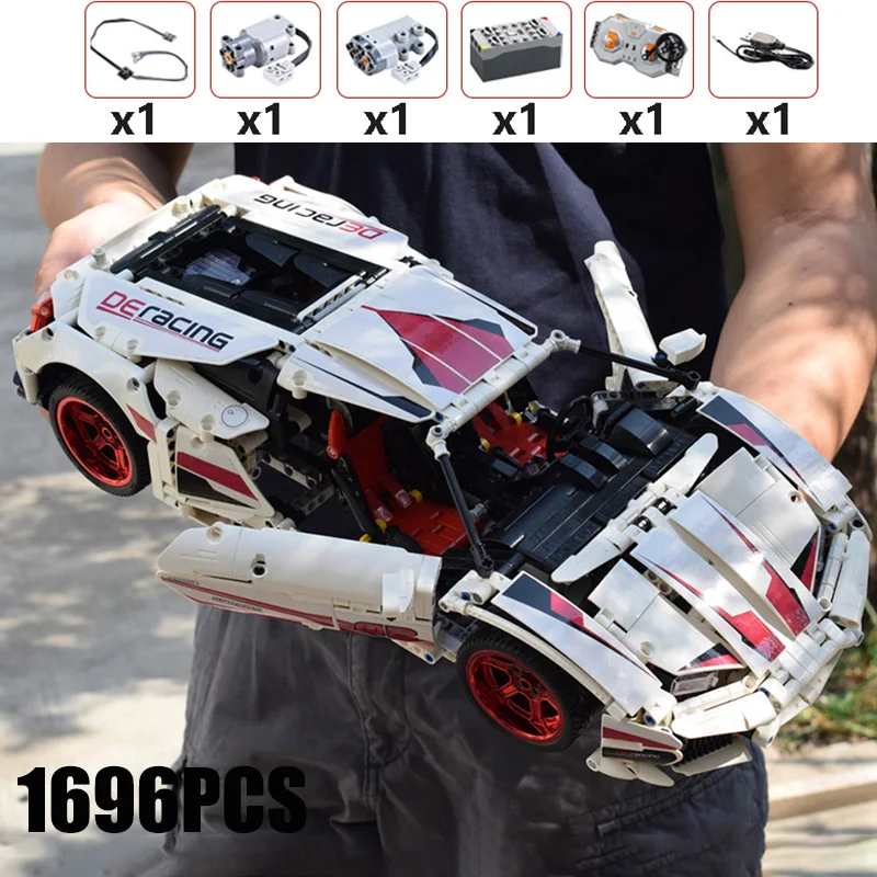 

CaDA C61018 RC Super Racing Car Lambogianied Model Bricks City Classic Supercar Building Blocks Toys for Kids Christmas Gifts