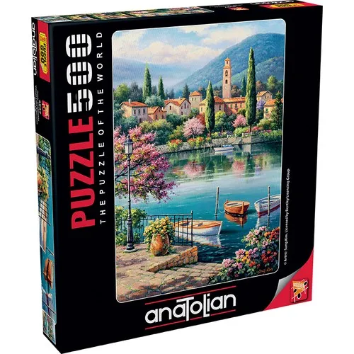 500 Pieces Anatolian Puzzle Gölde Akşamüstü Village Lake Afternoon For Adult&Kids Toy Educational Entertainment Enjoy Fun Games