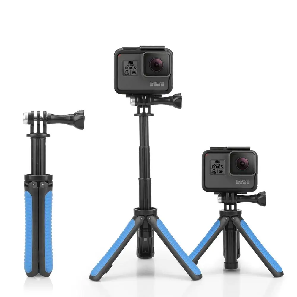 

Mini Handheld Extendable Telescopic Selfie Stick Tripod Monopod for GoPro Hero 10 9 Camera Multi-Functional Grip Accessories