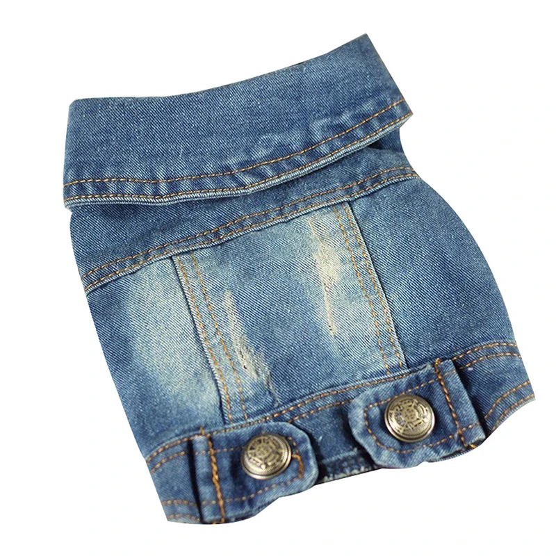 Джинсовая куртка для собак одежда домашних животных щенков кошек джинсовый