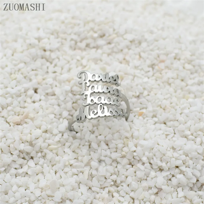 Индивидуальное кольцо с различными именами именем семьи индивидуальные