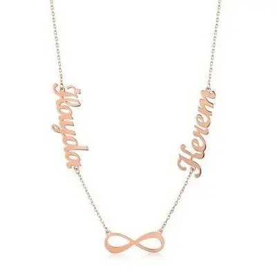 

Two Name Infinity Personalized Silver Necklace