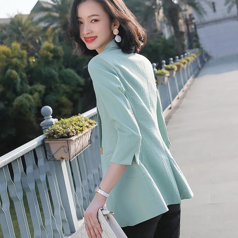 Lenshin женская элегантная модная куртка яркого цвета с карманами приталенный