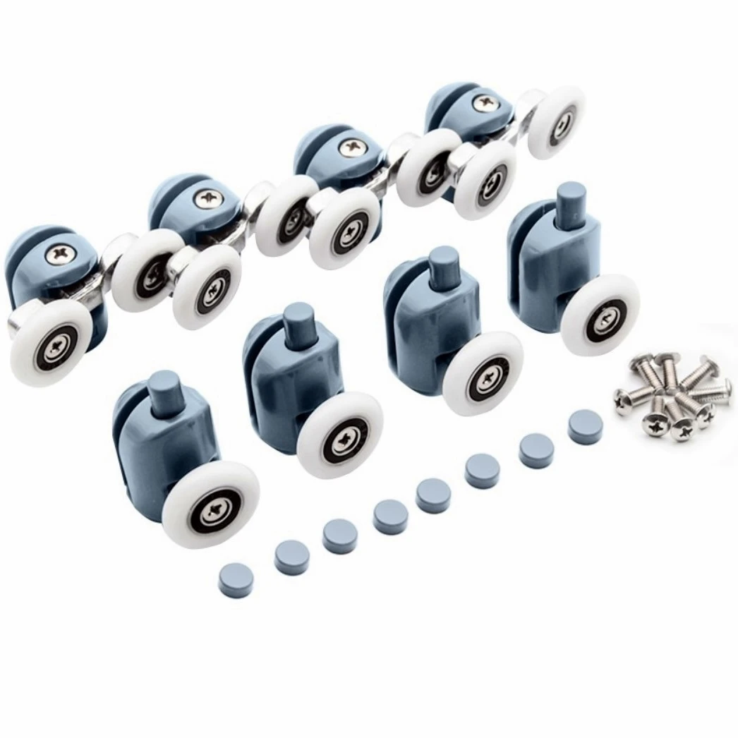 25 мм. Ролики для дверей душевой кабины верхний ролик двойной нижний на кнопке