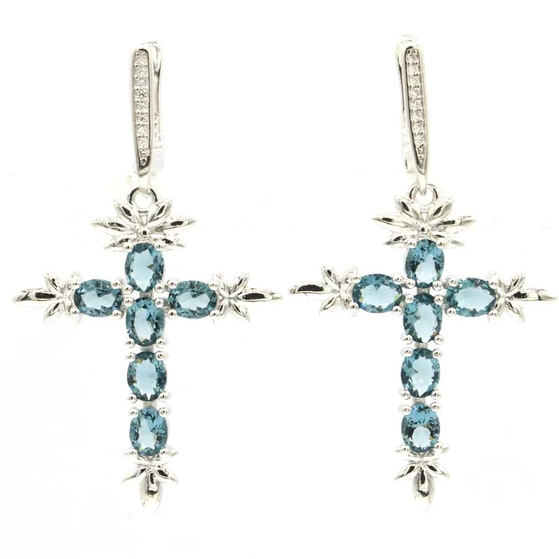 48x27 мм удивительный длинный крестообразный розовый турмалин Лондонский синий