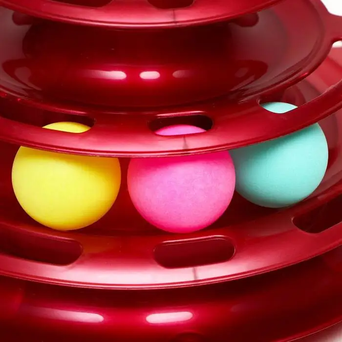 Игровой комплекс &quotПижон&quot для кошек с 3 шариками &quotПирамида&quot 15x24x13 2 см