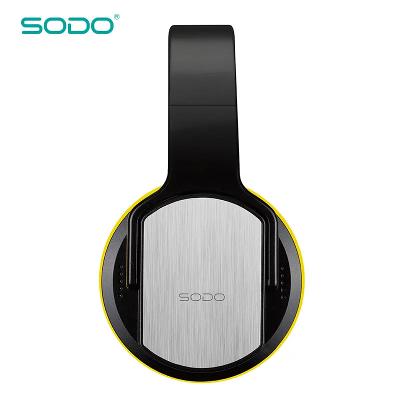 Беспроводные наушники Sodo MH2 черные желтые | Электроника