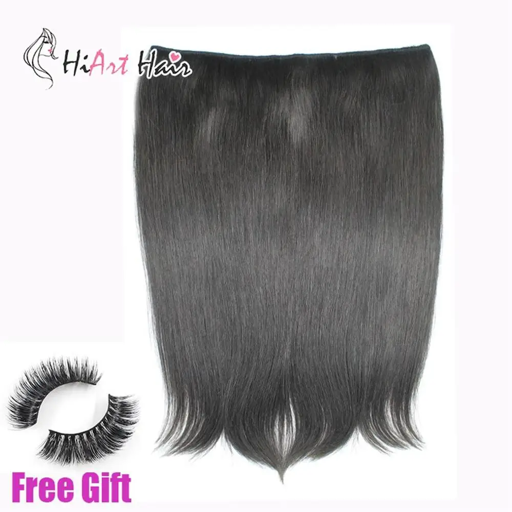 HiArt, 100 г, накладные Человеческие волосы Remy Halo для наращивания, 16 дюймов, Halo, накладные волосы, двойной рисунок Halo, прямые волосы для наращивания