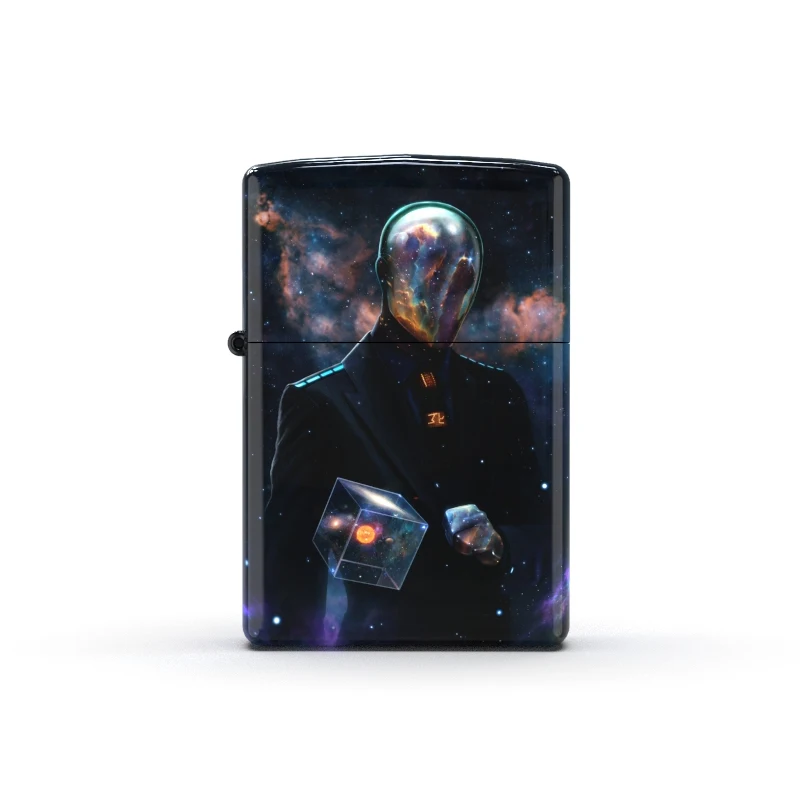 

Черная Зажигалка со стальным покрытием для Zippo