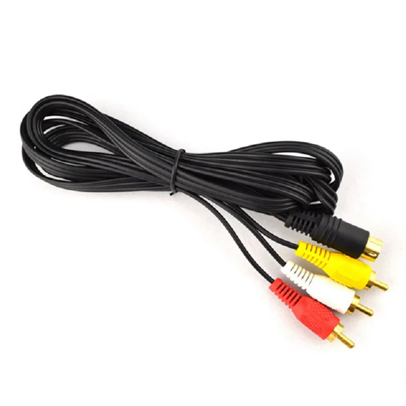 10 Pcs 10 Pin 6FT 1.8M Cable For SEGA Saturn AV Cable Connection Cord A/V RCA Audio Video Connect Cable Line for SS