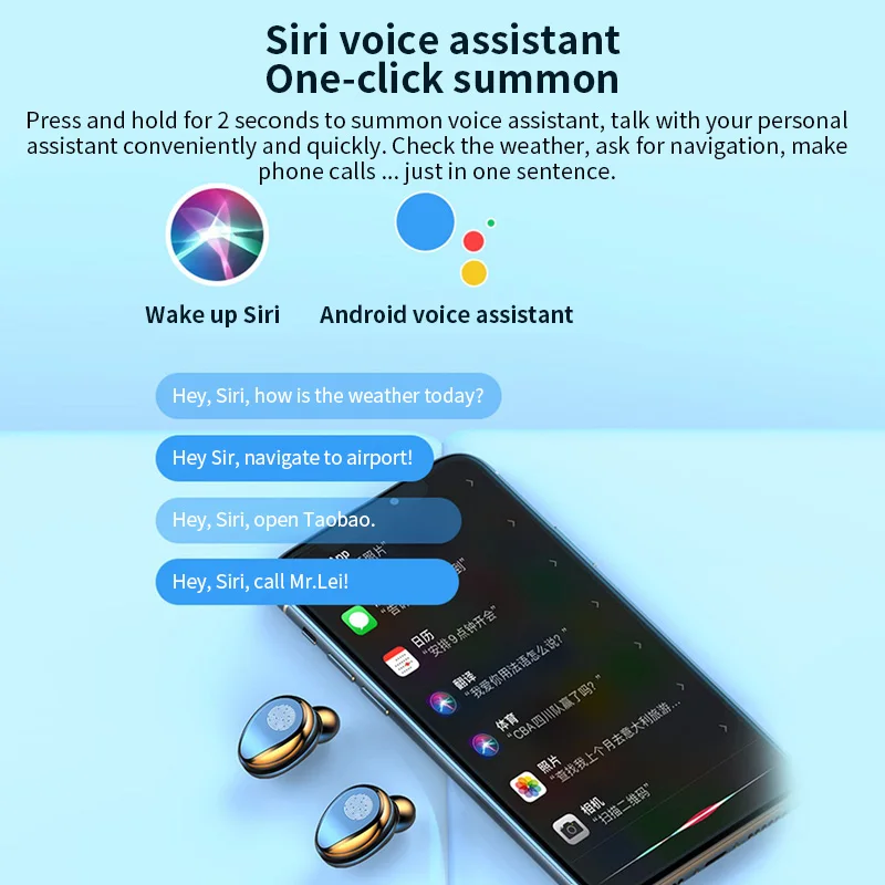 Беспроводные Bluetooth-наушники TWS спортивные игровые беспроводные наушники True IPX7 Hi-Fi
