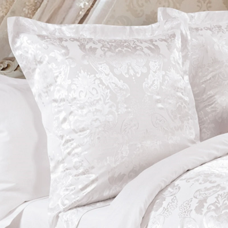 Комплект постельного белья Ecotex Estetica Бриллиант атлас-жаккард | Евро 2 сп Дуэт Дом и