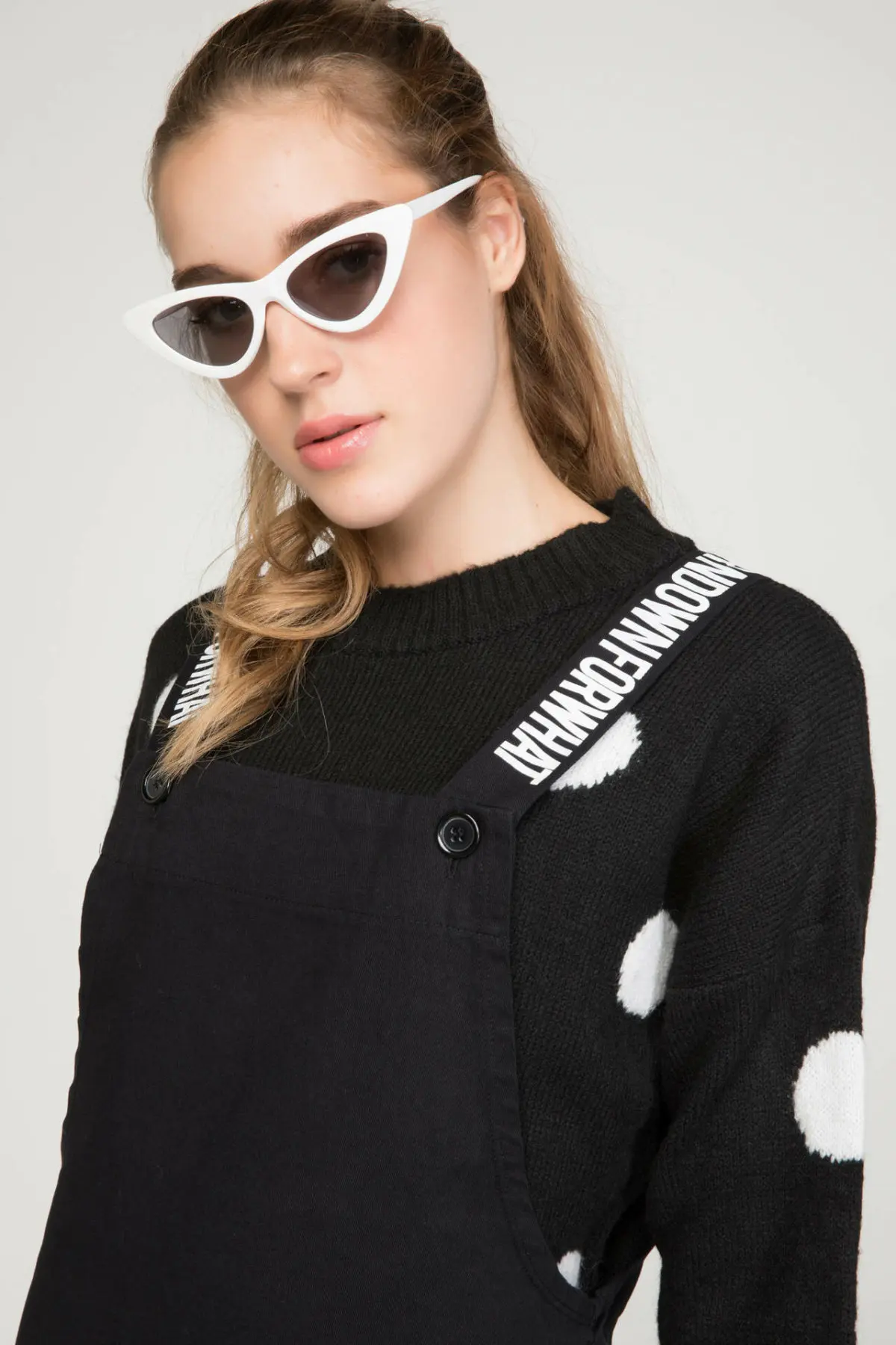 DeFacto новинка женское модное Тканое платье на бретельках с длинными рукавами