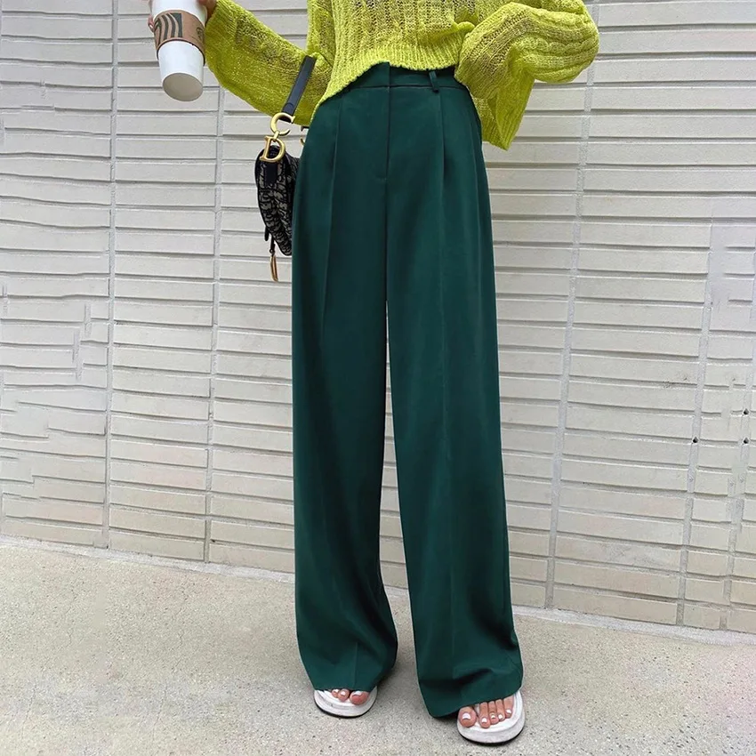 

Hot Sale Explosion Loose Wide-Leg Mopping Casual Women'S All-Match Fashion Solid Color Pants