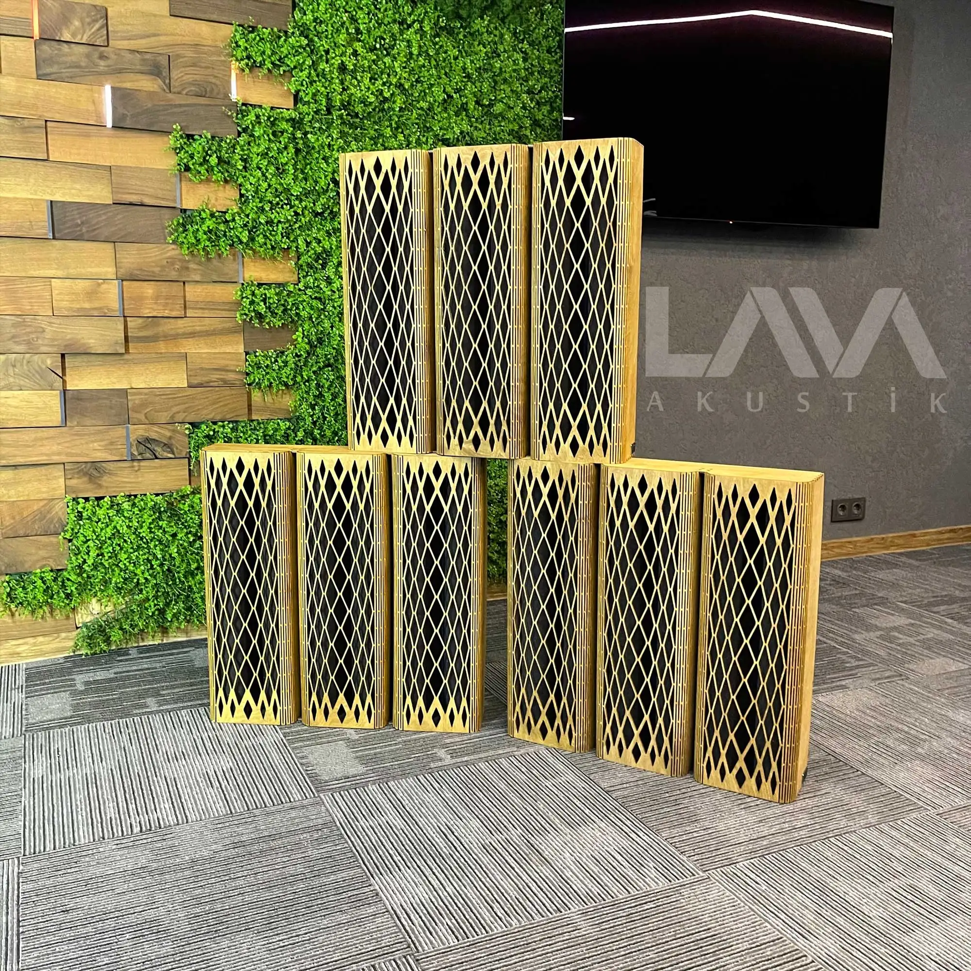 Panel ac&uacute;stico "Diamond" Basstrap absorbente, para grabaci&oacute;n de estudio de m&uacute;sica, organiza espuma insonorizada y difusor de pared reflectante de madera-5
