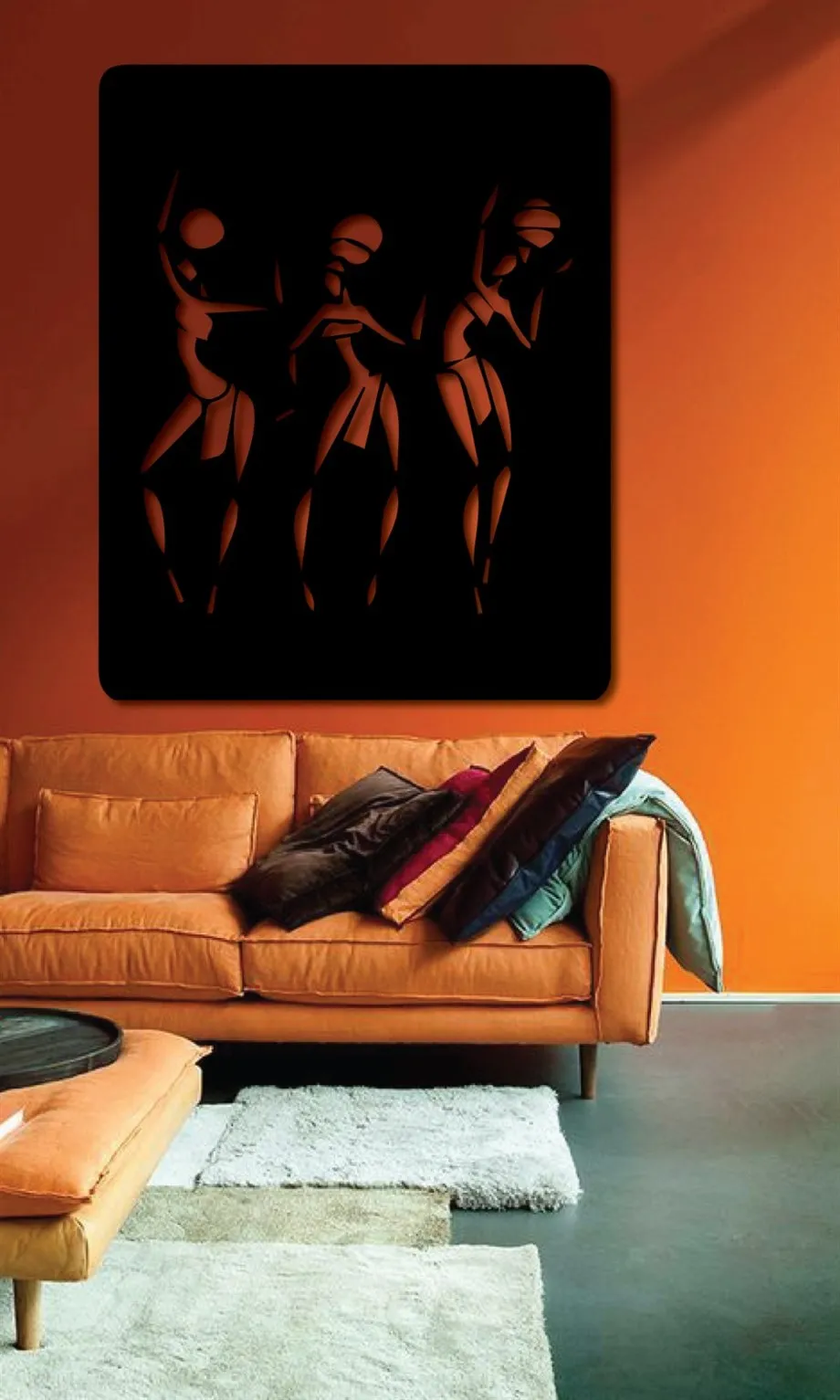

Metal Wall Art Dancing Women Decor Black Color Modern Home Office New Creative Stylish Living Room Bedroom Kitchen 2022
