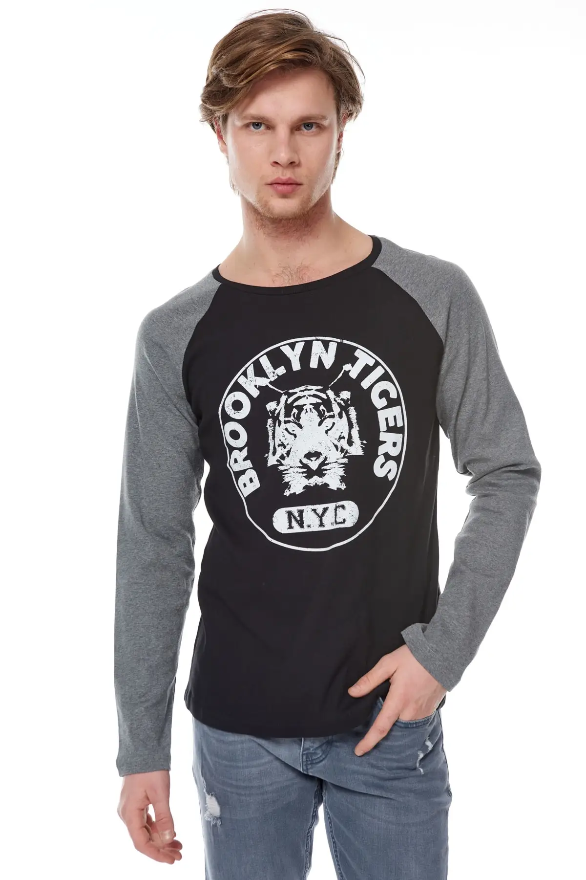 Мужская футболка с длинным рукавом Trendyol TMNSS20TS0014 | одежда