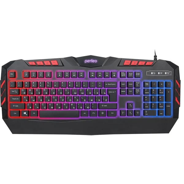 Perfeo gaming keyboard &quotLEGION&quot Multimedia GAME DESIGN подсв. 3 цвет USB BLACK | Компьютеры и офис