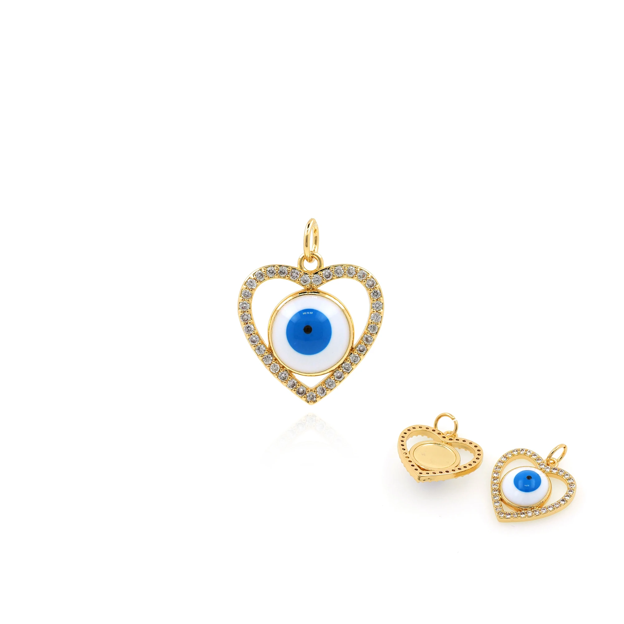 Ажурное сердце турецкое сглаза голубой глаз ювелирные изделия сделай сам