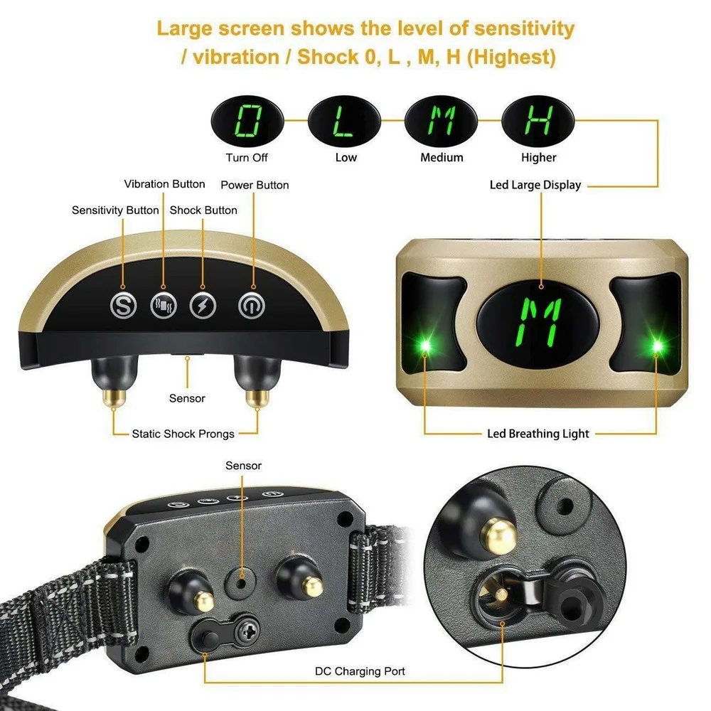 50 шт. без коры Перезаряжаемые учебный собачий ошейник &quotантилай&quot Дыхание