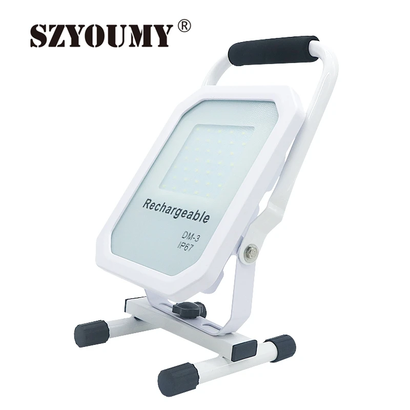 SZYOUMY новый перезаряжаемый светодиодный прожектор 20 Вт 30 50 100 150 уличная лампа для